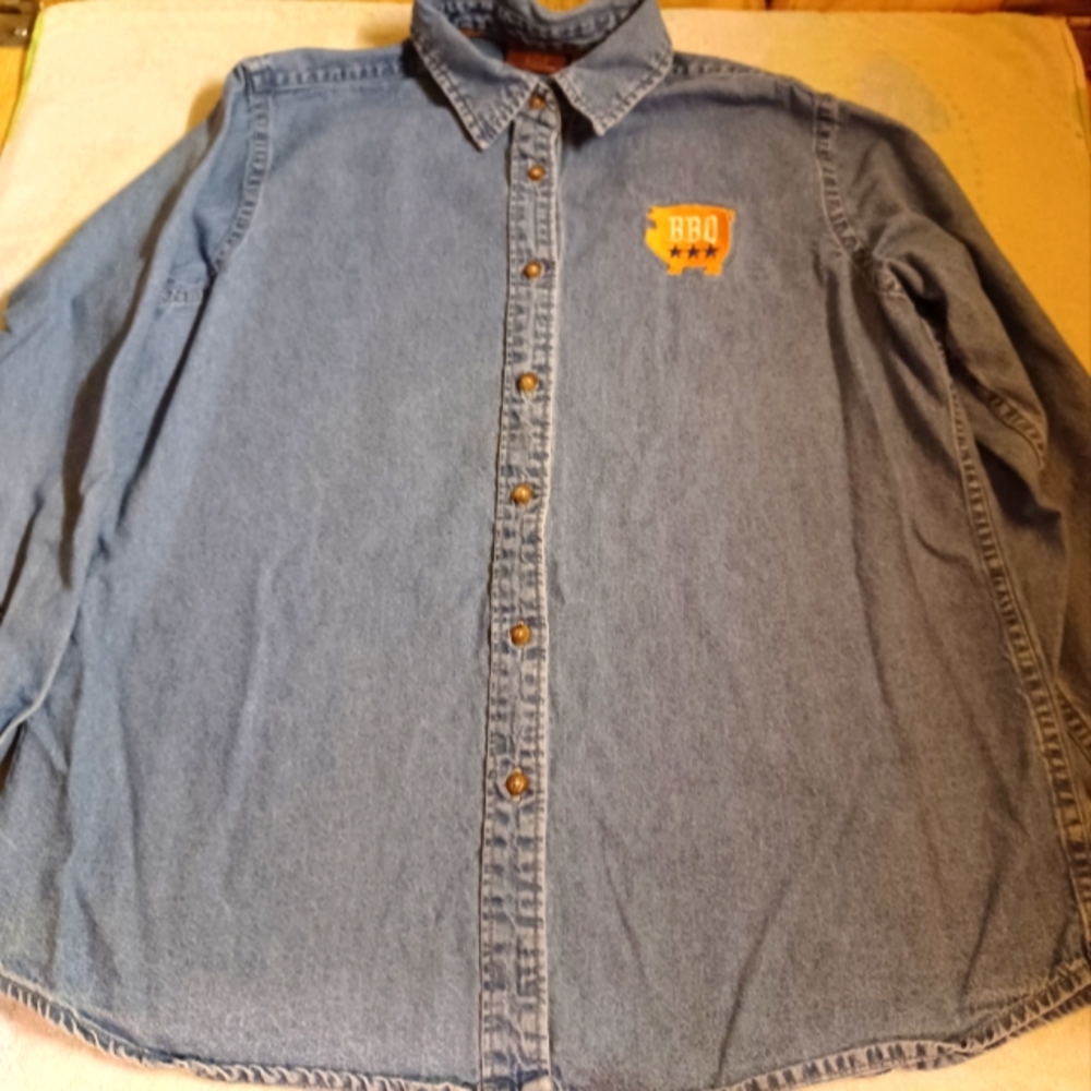 Lexington, NC 23rd Annual BBQ Festival Commemorative Denim Shirt, Women's Large